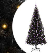 vidaXL Kalėdų eglutė Juoda 210 cm PVC