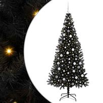vidaXL Kalėdų eglutė Juoda 210 cm PVC