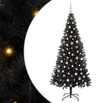 vidaXL Kalėdų eglutė Juoda 240 cm PVC