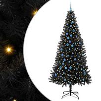 vidaXL Kalėdų eglutė Juoda 240 cm PVC