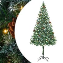 vidaXL Dirbtinė Kalėdų eglutė su 300 LED Žalia 180 cm PVC ir plienas