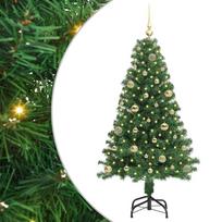 vidaXL Dirbtinė Kalėdų eglutė Žalia 150 cm PVC ir Plienas ir Plastikas