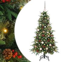 vidaXL Dirbtinė Sulankstoma Kalėdų Eglutė Žalia 150 cm PE ir PVC