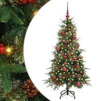 vidaXL Dirbtinė Sulankstoma Kalėdų Eglutė Žalia 150 cm PE ir PVC