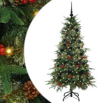 vidaXL Dirbtinė Sulankstoma Kalėdų Eglutė Žalia 150 cm PE ir PVC