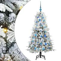vidaXL Dirbtinė Sulankstoma Kalėdų Eglutė Balta 150 cm PE ir PVC