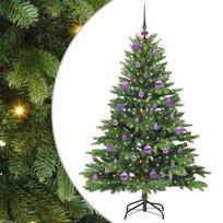 vidaXL Dirbtinė Kalėdų eglutė su 150 LED Žalia 150 cm PE ir PVC