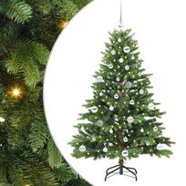 vidaXL Dirbtinė Kalėdų eglutė su 150 LED Žalia 150 cm PE ir PVC