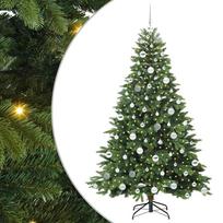 vidaXL Dirbtinė Kalėdų eglutė su 300 LED Žalia 180 cm PE ir PVC
