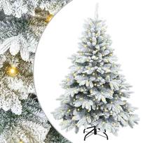 vidaXL Dirbtinė Kalėdų eglutė su 150 LED Balta 120 cm PE ir PVC