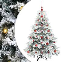 vidaXL Dirbtinė Kalėdų eglutė su 150 LED Balta 120 cm PE ir PVC
