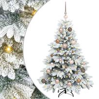 vidaXL Dirbtinė Kalėdų eglutė su 150 LED Balta 120 cm PE ir PVC