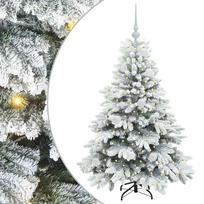 vidaXL Dirbtinė Kalėdų eglutė su 150 LED Balta 120 cm PE ir PVC