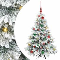 vidaXL Dirbtinė Kalėdų eglutė su 150 LED Balta 120 cm PE ir PVC