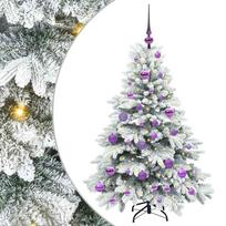 vidaXL Dirbtinė Kalėdų eglutė su 150 LED Balta 120 cm PE ir PVC