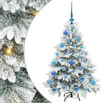 vidaXL Dirbtinė Kalėdų eglutė su 150 LED Balta 120 cm PE ir PVC