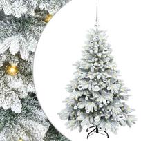 vidaXL Dirbtinė Kalėdų eglutė su 150 LED Balta 120 cm PE ir PVC