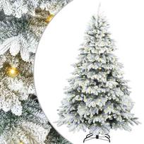 vidaXL Dirbtinė Kalėdų eglutė su 300 LED Balta 180 cm PE ir PVC