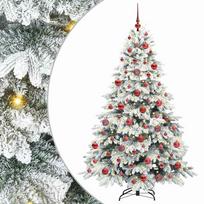 vidaXL Dirbtinė Kalėdų eglutė su 300 LED Balta 180 cm PE ir PVC
