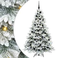 vidaXL Dirbtinė Kalėdų eglutė su 300 LED Balta 180 cm PE ir PVC