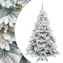 vidaXL Dirbtinė Kalėdų eglutė su 300 LED Balta 180 cm PE ir PVC