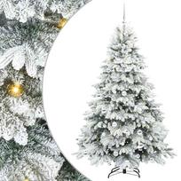 vidaXL Dirbtinė Kalėdų eglutė su 300 LED Balta 180 cm PE ir PVC