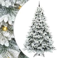 vidaXL Dirbtinė Kalėdų eglutė su 300 LED Balta 240 cm PE ir PVC