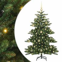 vidaXL Dirbtinė Sulankstoma Kalėdų Eglutė Žalia 150 cm PVC ir Plienas