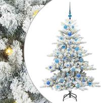 vidaXL Dirbtinė Sulankstoma Kalėdų Eglutė Balta 150 cm PVC ir Plienas