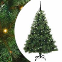 vidaXL Dirbtinė Kalėdų eglutė su 150 LED Žalia 150 cm PE ir PVC