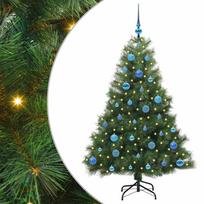 vidaXL Dirbtinė Kalėdų eglutė su 150 LED Žalia 150 cm PE ir PVC