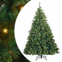 vidaXL Dirbtinė Kalėdų eglutė su 300 LED Žalia 180 cm PE ir PVC