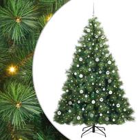 vidaXL Dirbtinė Kalėdų eglutė su 300 LED Žalia 210 cm PE ir PVC