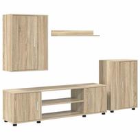 vidaXL TV spintelių komplektas 140 x 40 x 33 cm Sonoma ąžuolas