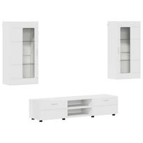 vidaXL TV spintelių komplektas FLORIN 3 vnt. 150 x 39 x 30 cm Balta