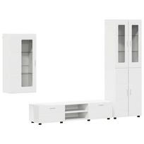 vidaXL TV spintelių komplektas FLORIN 3 vnt. 150 x 39 x 30 cm Balta