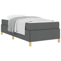 vidaXL Lovos rėmas Tamsiai pilka 80 x 200 cm audinys