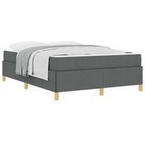 vidaXL Lovos rėmas Tamsiai pilka 140 x 190 cm audinys