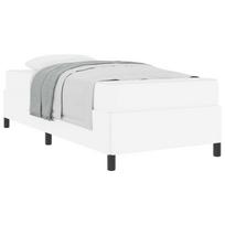 vidaXL Lovos rėmas su čiužiniu Balta 80 x 200 cm audinys