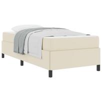 vidaXL Lovos rėmas su čiužiniu Kreminė 80 x 200 cm audinys