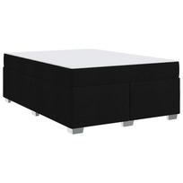 vidaXL Lovos rėmas su čiužiniu Juoda 160 x 200 cm audinys