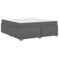 vidaXL Lovos rėmas su čiužiniu Tamsiai pilka 180 x 200 cm audinys