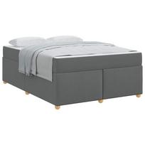 vidaXL Lovos rėmas su čiužiniu Tamsiai pilka 140 x 200 cm audinys
