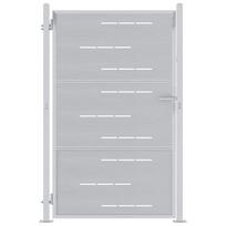 vidaXL Sodo vartai su užraktu Sidabro 85 x 144 cm Nerūdijantis Plienas