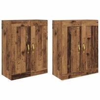 vidaXL Prikabinama spinta 2 vnt. Senas medis 69,5 x 34 x 90 cm