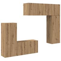vidaXL Televizoriaus sieninis modulis 5 vnt. 100 x 30 x 41 cm