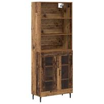 vidaXL Aukštas spintelė 2 vnt. Senovinis medis 69,5 x 32,5 x 180 cm