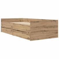 vidaXL Lovos rėmas su stalčių Amatininkų ąžuolas 90 x 190 cm