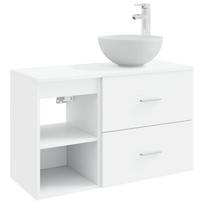 vidaXL Vonios spintos komplektas 2 vnt. Balta 79,5 x 35 x 80 cm