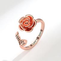 Rožinio aukso sukamasis atviras žiedas moterims Streso mažinimui Nerimo raminti Reguliuojamas Madingas papuošalo aksesuaras Dovana Adjustable opening rožinio aukso spalvos